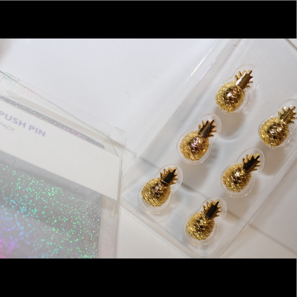 ๐3/20$5/25๐GOLD PINEAPPLE PUSH PINS PACK OF 6๐ - Picture 11 of 13